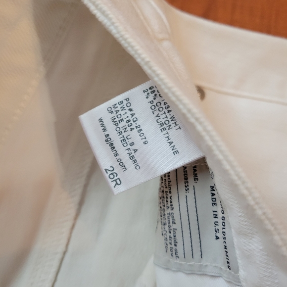 AG "prima" mid rise white jeans - Picture 4 of 5